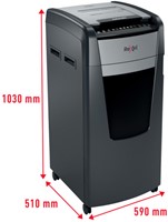 Papiervernietiger Rexel Optimum Auto+ 600X P4 snippers 4x30mm-10