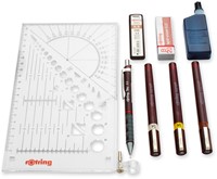 Tekenset rOtring Isograph college 0.25mm, 0.35mm en 0.5mm 34 stuks-3