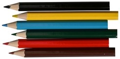 Kleurpotloden kort set a 6 kleuren