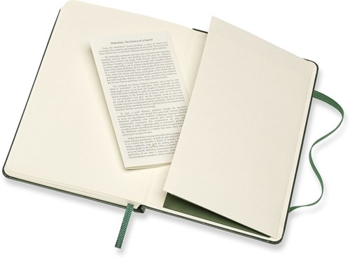 Notitieboek Moleskine pocket 90x140mm ruit 5x5mm hard cover myrtle green-1