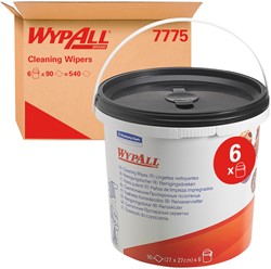 Reinigingsdoek WypAll emmer 1-laags 6x90 vel groen 7775