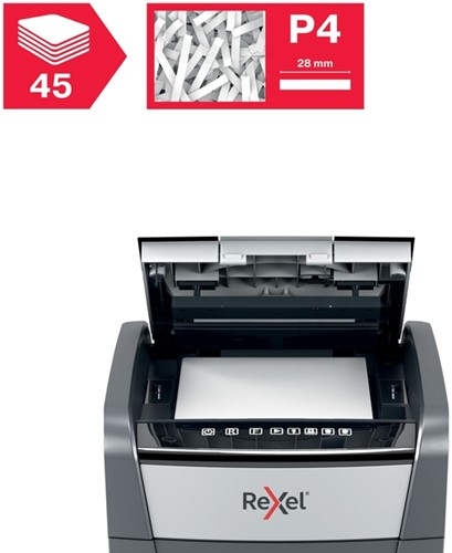 Papiervernietiger Rexel Optimum Auto+ 45X snippers 4x28mm-5
