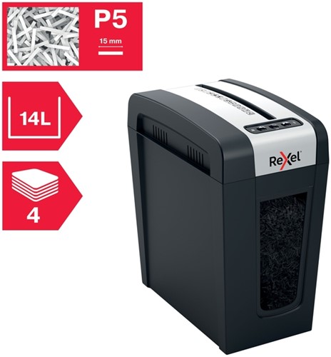 Papiervernietiger Rexel Secure MC4-SL snippers 2x15mm-9