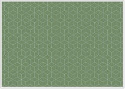 Placemat IEZZY hexagon groen 6 stuks