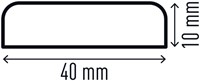 Beschermingsprofiel Durable S10 recht 1m geel zwart-3