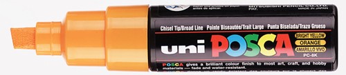 Verfstift Posca PC8K breed schuin oranje