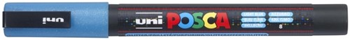 Verfstift Posca PC3M fijn glitter lichtblauw