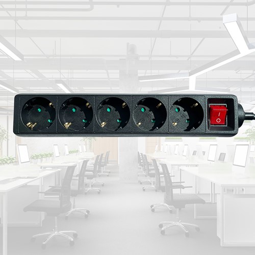 Stekkerdoos BRASQ  4 voudig 3 meter zwart-5