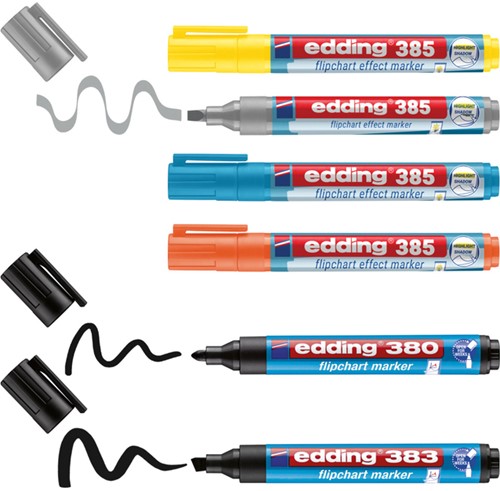 Viltstift edding 385 flipover incl 380 - 383  assorti 6 stuks-2