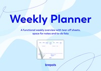 Planner Brepols Weekly A4 7dagen/1pagina horizontaal assorti-2