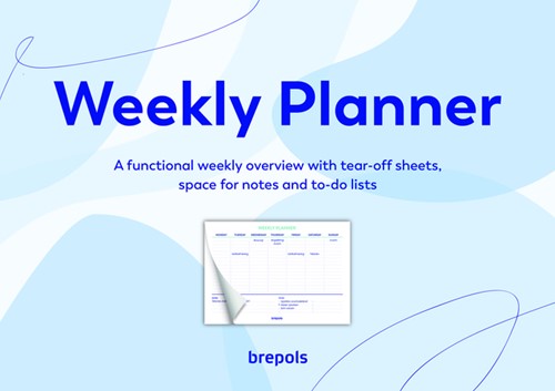 Planner Brepols Weekly A4 7dagen/1pagina horizontaal assorti-2