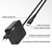 Laptop Oplader ACT USB-C Power Delivery 65W 2mtr-3