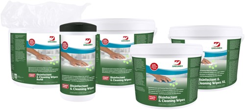 Desinfectiedoekjes Dreumex Disinfectant & Cleaning emmer 800 stuks wit-2