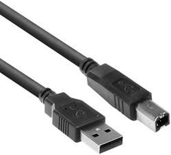 Kabel ACT USB USB-B 2.0 M zwart 3 meter