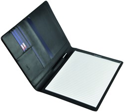 Schrijfmap DESQ A4 leder zwart