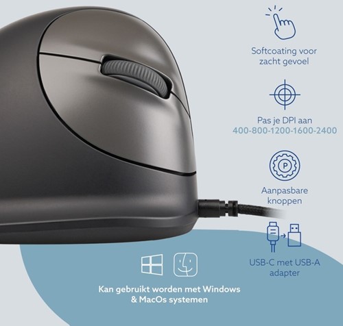 Ergonomisch muis R-Go HE Break Draad Rechts S-2