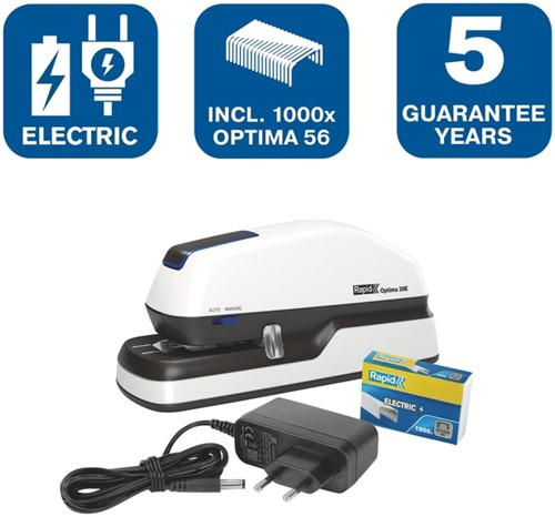 Nietmachine elektrisch Rapid Optima 20 20vel zilver/zwart-1