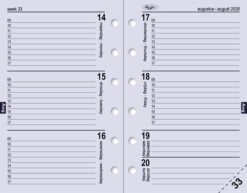 Organizer Kalpa Pocket inclusief agenda 2026-2027 7dagen/2pagina's bloemenzee bruin-4