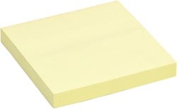 Memoblok Quantore 76x76mm geel 100 vel