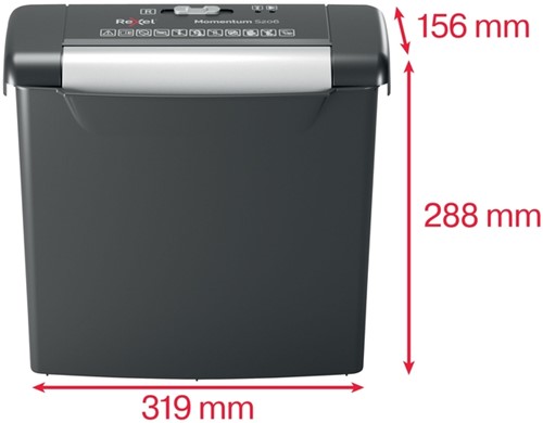 Papiervernietiger Rexel Momentum S206 stroken 6mm-2