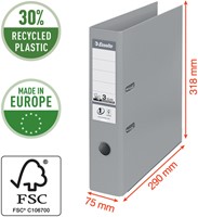 Ordner Esselte No.1 Power VIVIDA 75mm 30% gerecycled PP folie blauw-3