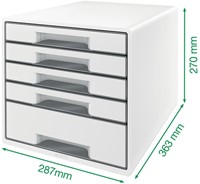 Ladenblok Leitz WoW 5 laden wit/paars-4