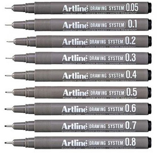 Fineliner Artline technisch 0.6mm zwart-2