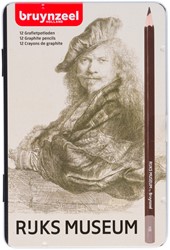 Grafietpotlood Bruynzeel Rijksmuseum Rembrandt van Rijn blik à 12 hardheden grijs