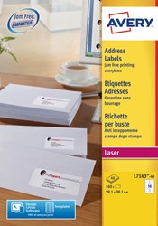 Etiket Avery L7163-40 99.1x38.1mm wit 560 etiketten
