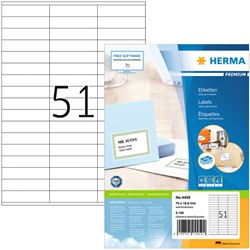 Etiket HERMA 4459 70x16.9mm premium wit 5100 stuks