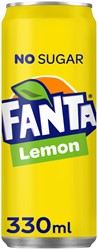 Fanta Lemon No Sugar S blikje 24x 0.33l