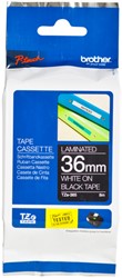 Labeltape Brother P-touch TZe-365 standaard 36mm wit op zwart