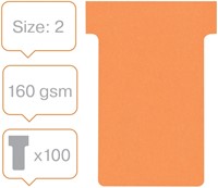 T-kaart Nobo nr.2 48mm oranje 100 stuks-2