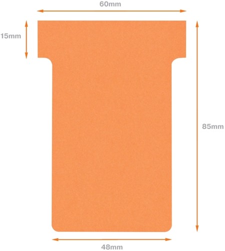 T-kaart Nobo nr.2 48mm oranje 100 stuks-6