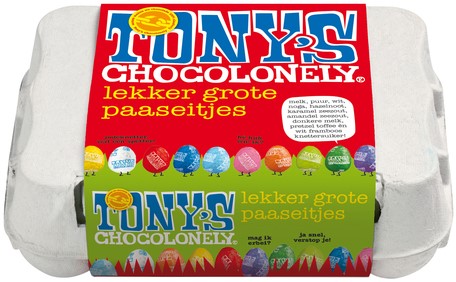 Peregrination favoriete op tijd Chocolade Tony's Chocolonely paaseitjes doosje à 12 assorti | Alles voor  kantoor en kantine!