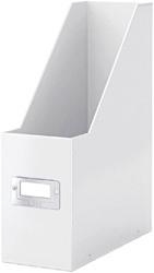 Tijdschriftencassette Leitz WOW click & store gerecycled karton wit