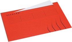 Vouwmap Secolor met tabrand Folio 100% gerecycled karton 250gr rood