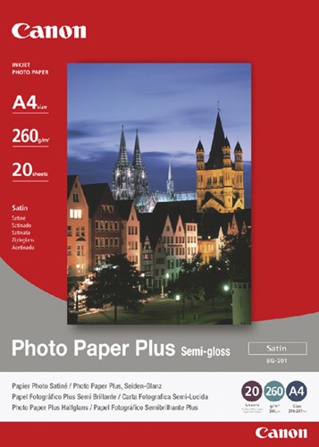 Inkjetpapier Canon SG-201 A4 260gr semi glossy 20 vel