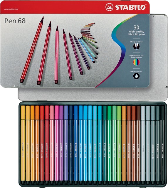 Viltstift Pen 68 blik à 30 kleuren | Alles voor kantoor en kantine!