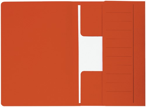Dossiermap Djois Secolor Mammoet folio 3 kleppen 250gr recycled rood 10 stuks