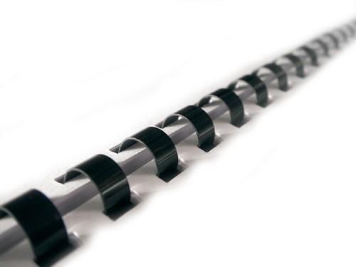 Bindrug GBC 14mm 21rings A4 zwart 100 stuks-3