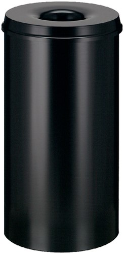 Papierbak met vlamdover Vepabins 50 liter 335mm zwart-3