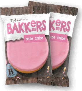 Bakkers Roze Cake 24x65gr
