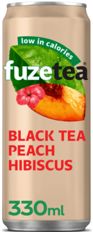 Fuze Tea Black Tea Peach Hibiscus blik 24x33cl