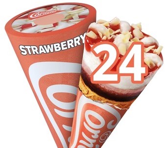 Ola Cornetto Aardbei 24st (2,20)
