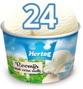 Hertog Roomijs speciaal beker 24st (1,50)