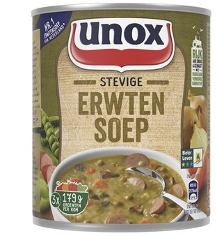 Unox Stevige Erwtensoep blik 12x800ml